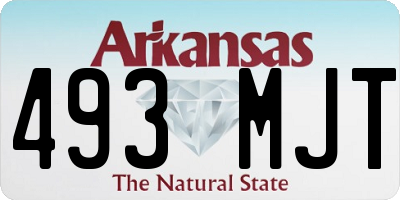 AR license plate 493MJT