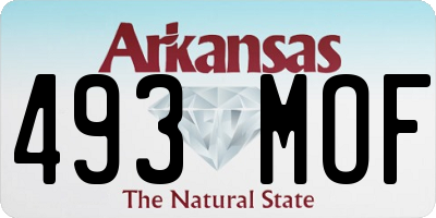 AR license plate 493MOF