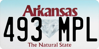 AR license plate 493MPL