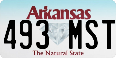 AR license plate 493MST