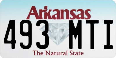 AR license plate 493MTI