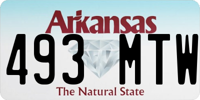 AR license plate 493MTW