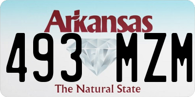 AR license plate 493MZM