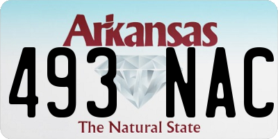 AR license plate 493NAC