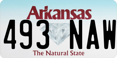 AR license plate 493NAW