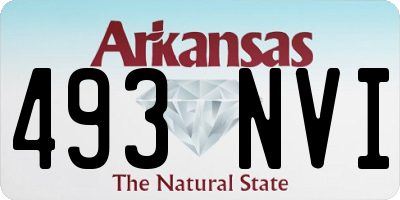 AR license plate 493NVI