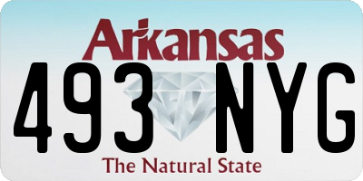 AR license plate 493NYG