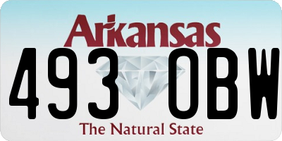 AR license plate 493OBW