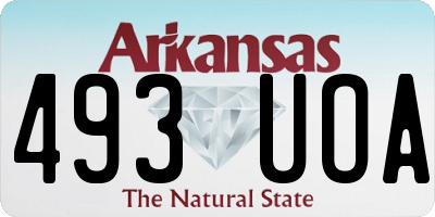 AR license plate 493UOA