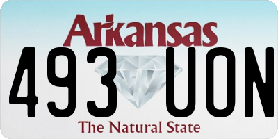 AR license plate 493UON
