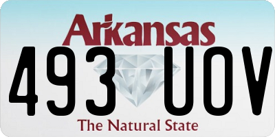 AR license plate 493UOV