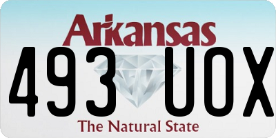 AR license plate 493UOX