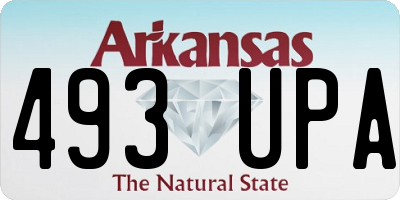 AR license plate 493UPA