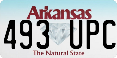 AR license plate 493UPC