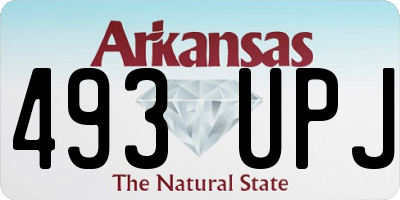 AR license plate 493UPJ