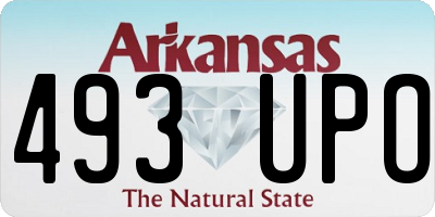 AR license plate 493UPO