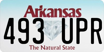 AR license plate 493UPR