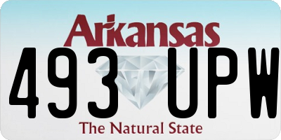 AR license plate 493UPW