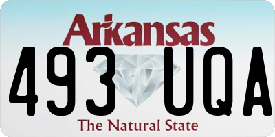 AR license plate 493UQA