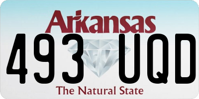 AR license plate 493UQD