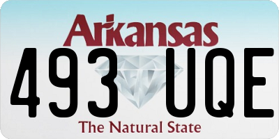 AR license plate 493UQE