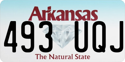 AR license plate 493UQJ