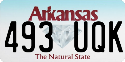 AR license plate 493UQK