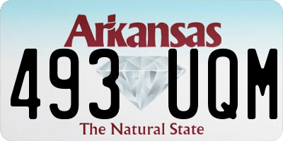 AR license plate 493UQM