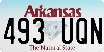 AR license plate 493UQN
