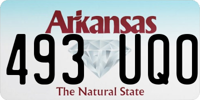 AR license plate 493UQO