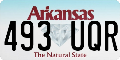 AR license plate 493UQR