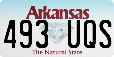AR license plate 493UQS