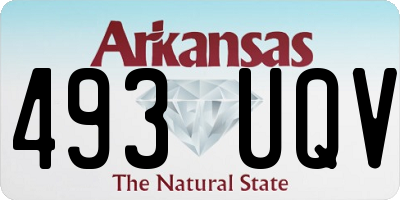 AR license plate 493UQV