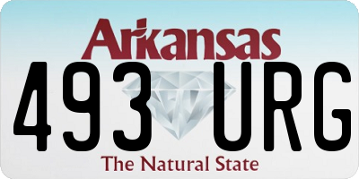 AR license plate 493URG