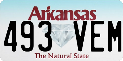 AR license plate 493VEM