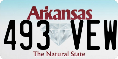AR license plate 493VEW