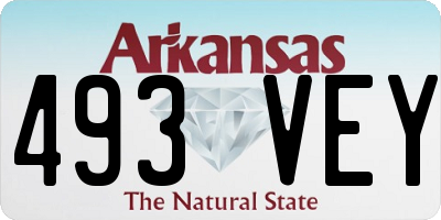 AR license plate 493VEY