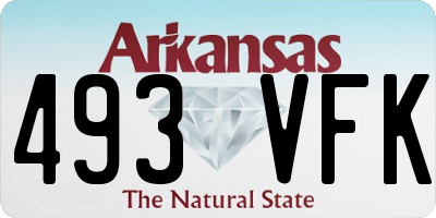 AR license plate 493VFK