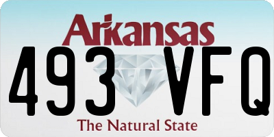 AR license plate 493VFQ