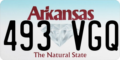 AR license plate 493VGQ