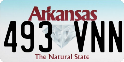 AR license plate 493VNN