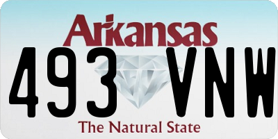 AR license plate 493VNW