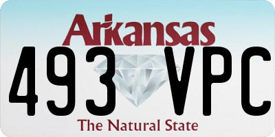 AR license plate 493VPC