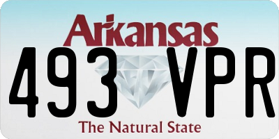 AR license plate 493VPR