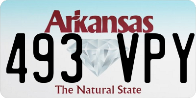 AR license plate 493VPY