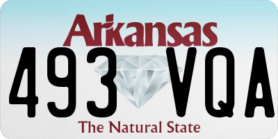 AR license plate 493VQA