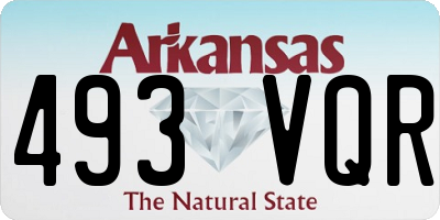 AR license plate 493VQR