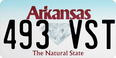 AR license plate 493VST