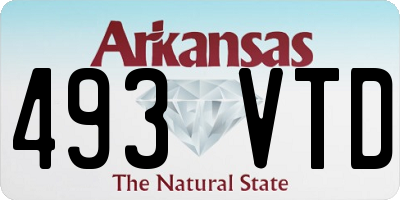 AR license plate 493VTD