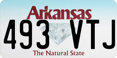 AR license plate 493VTJ